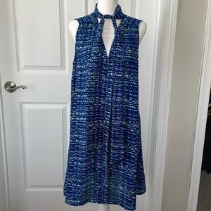 CeCe Sleeveless Patterned Dress with Ties Size 10